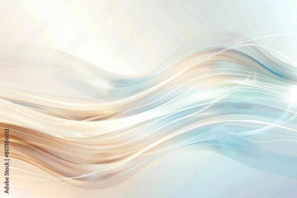 Aufkleber elegant futuristic wave flows in a vector background, smooth curves and soft colors for a modern tec