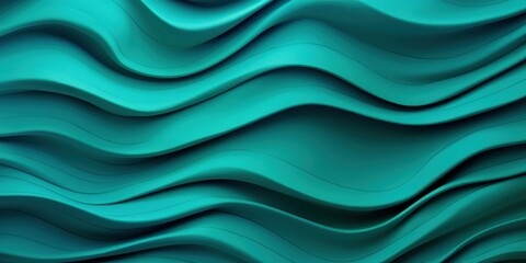Turquoise abstract wavy pattern in turquoise color, monochrome background with copy space texture for display products blank copyspace for design text 