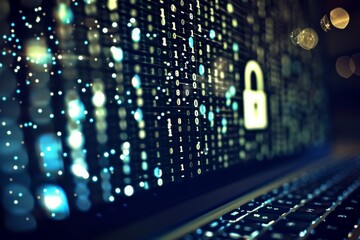 Fototapeta premium Cyber protection and secure networking help prevent cyber attacks, utilizing encryption technology and VPN to safeguard privacy and ensure compliance.
