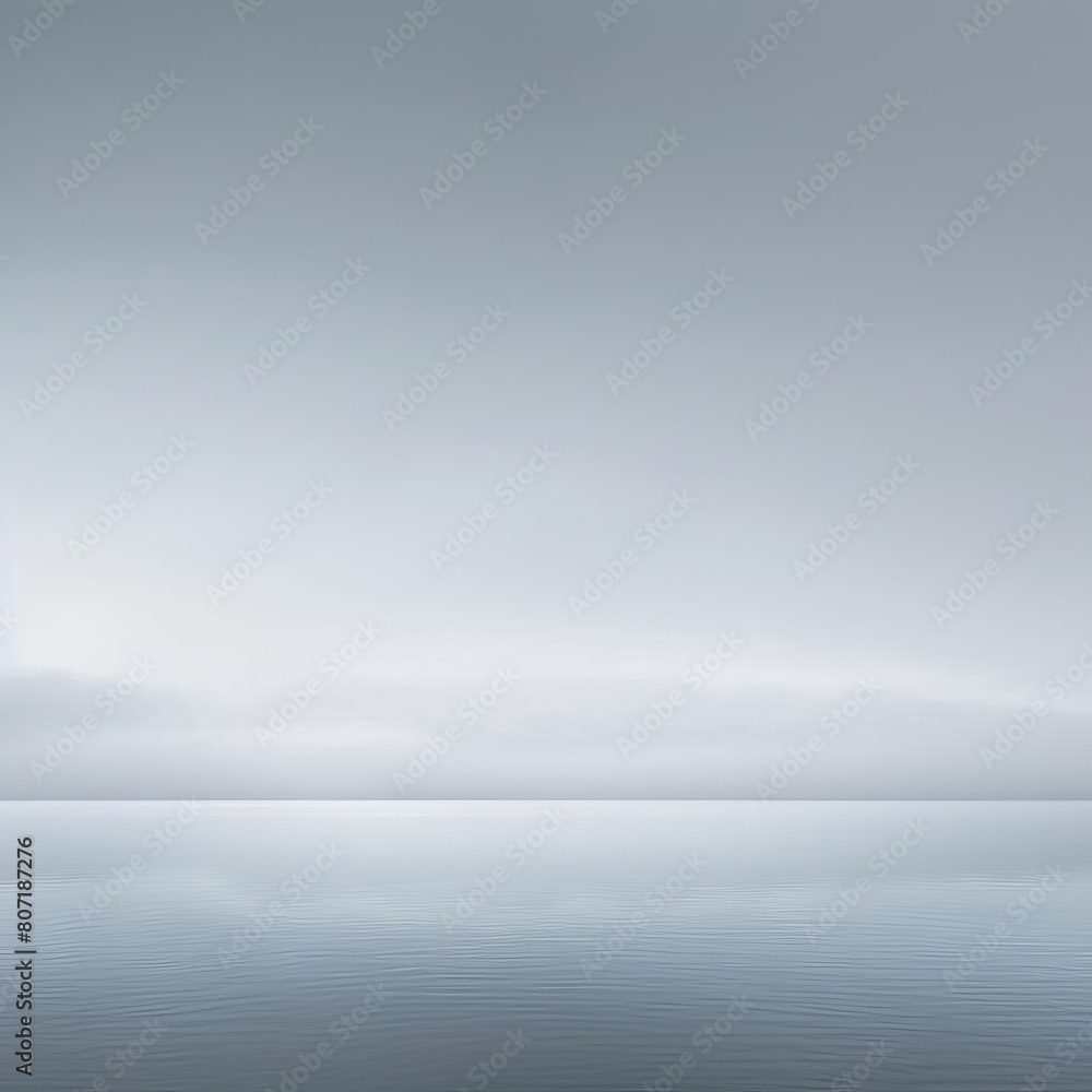 Poster light mist hovering over a plain, soft gray background, offering a tranquil and clean setting for su