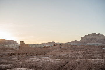 People Out on Rock Way Out In Horizon Goblin Valley Utah