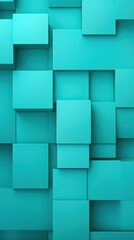 Turquoise minimalistic geometric abstract background with seamless dynamic square suit for corporate, business, wedding art display products 
