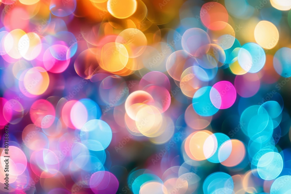 Aufkleber spectral bokeh effect created by festival lanterns, their lights softly blurred into an abstract tap