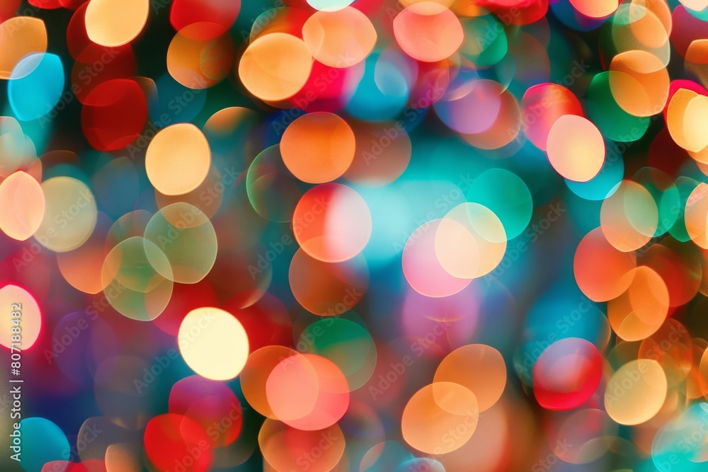 Poster spectral bokeh effect created by festival lanterns, their lights softly blurred into an abstract tap
