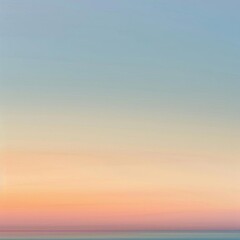 Panoramic abstract background featuring a gradient of sunrise colors, blending smoothly across the horizon, ideal for peaceful concepts with ample copy space