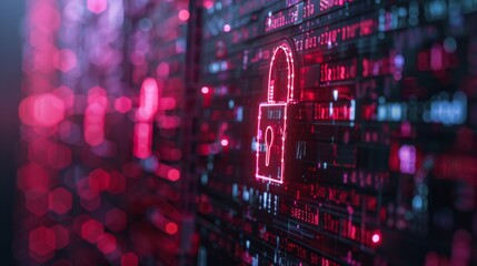 Obraz premium Secure platform management in IT security: Protecting digital identities and information privacy on server databases.