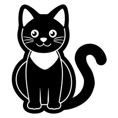 cartoon cat animal sticker           