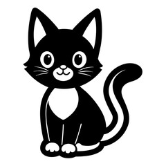 cartoon cat animal sticker           