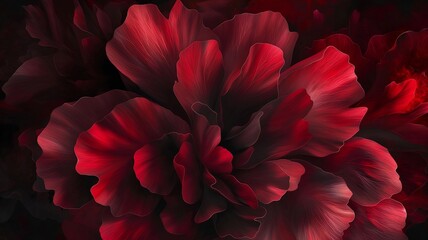 red and black color a bunch of flower petals abstract background