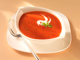 Tomatencremesuppe, Tomatensuppe, Tomaten, Gemüsesuppe, Suppe, 