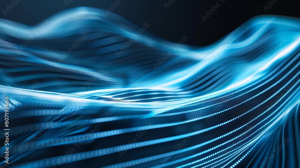 Aufkleber sleek futuristic background with a closeup on flowing digital waves, embodying speed and connectivit