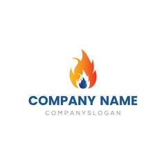 Fire logo design, vector logo design, illustration 
