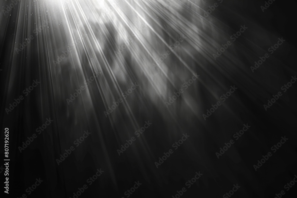 Poster rays of light isolated on the black background for overlays design screen blending mode layer