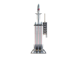 a rocket on a stand