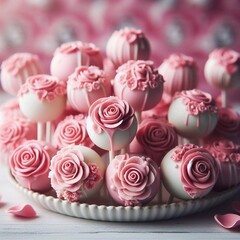 Hintergrund, Wallpaper: rosa Cake Pops
