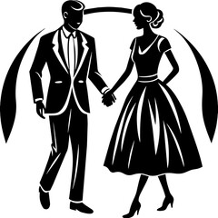 couple-silhouette--vector-couple-holds-for-hands 