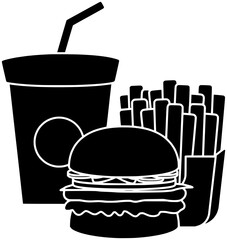 meat illustration burger silhouette fast logo food icon hamburger outline beef meal cheeseburger grilled sandwich snack unhealthy restaurant lunch shape cheese bun bread for vector graphic background