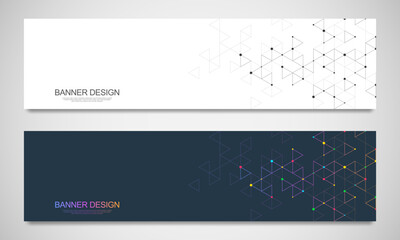 Graphic design element for web page or banner with a geometric pattern of triangle shapes.