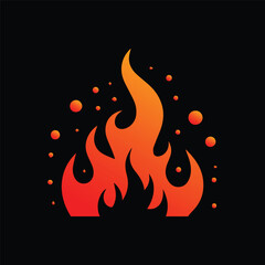 flame fire logo template, flame fire logo element, flame fire logo vector illustration