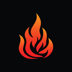 flame fire logo template, flame fire logo element, flame fire logo vector illustration