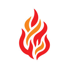 flame fire logo template, flame fire logo element, flame fire logo vector illustration