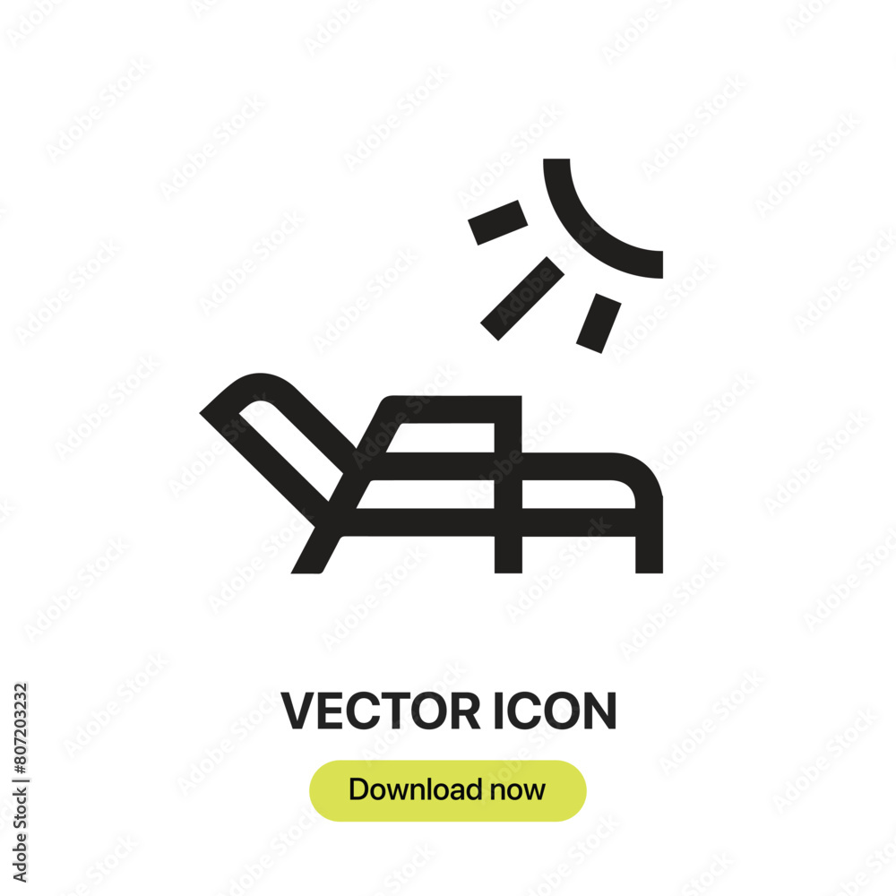 Poster solarium icon vector. linear-style sign for mobile concept and web design. solarium symbol illustrat