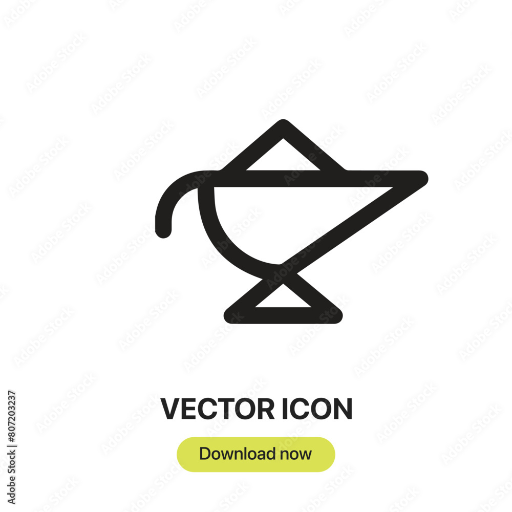 Leinwandbilder lamp icon vector. linear-style sign for mobile concept and web design. lamp symbol illustration. pix