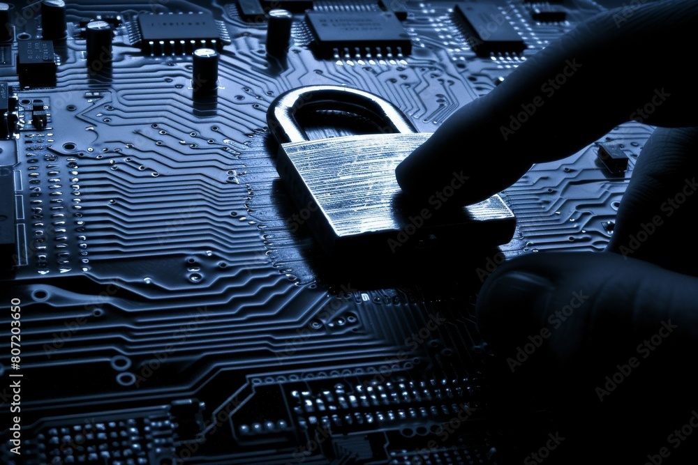 Aufkleber cloud and online privacy through advanced networking; secure your laptop with our lock, privacy-focu