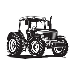 Tractor image vector. Tractor isolated on white background