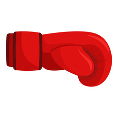 Red boxing glove side view