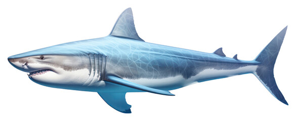Naklejka premium PNG Shark animal fish transportation, digital paint illustration. AI generated image