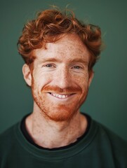 Fototapeta premium smiling man with red hair.