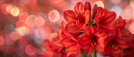 Red flower background with vibrant color