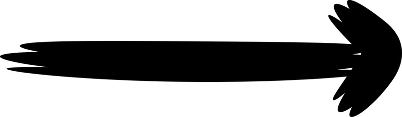 vector arrows with abstract edges, hand drawn