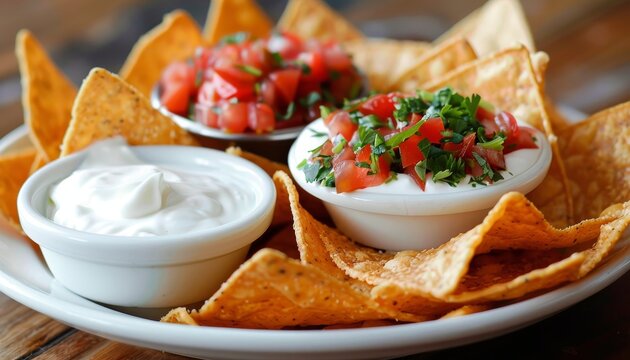 Dips for nachos salsa sour cream