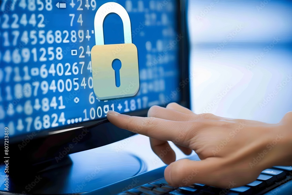 Poster secure access through cyber safeguard protocols, network safeguards enforce protocols, unwanted digi