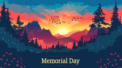 Memorial day text poster