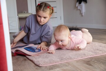 baby, child, boy, little boy, childhood, new life, children, childhood, brother and sister, relatives, books, fairy tales, read books, happiness,