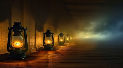 Teal lantern radiance illuminating the darkness, set against a white background