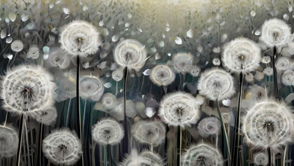 Fluffy Dandelion Field
