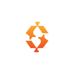 Letter S technology IT digital agency vector logo design