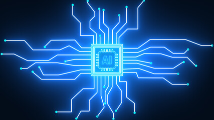 Ai Digital Circuit Board, circuit board, semiconductor path, AI technology with Path, Artificial Intelligence