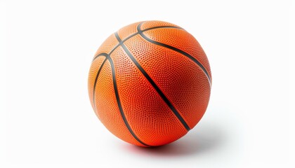 Fototapeta premium Isolated orange basketball ball on white background with path