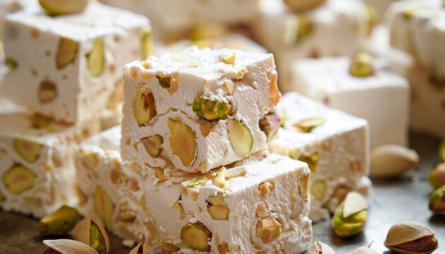 Lebanese nougat with flavorful pistachios