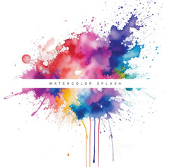 Colorful watercolor splash vector with stain texture background
