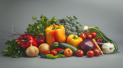 Vegetable on background, a symbol of fresh organic produce. Green and delicious, it's a vegetarian's best friend.