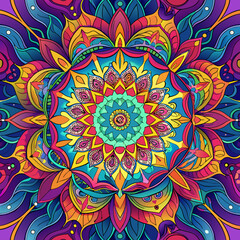 Kaleidoscopic backgrounds with vivid colors for meditation, yoga, or spiritual content.