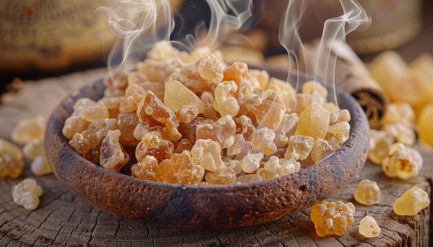 Natural aromatic resin frankincense dhoop used in scents and incenses