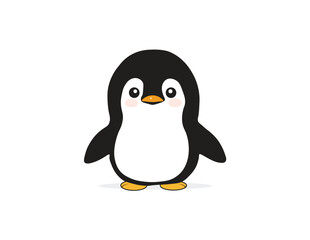 Vector cute Little Penguin front view
