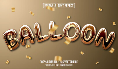 balloon editable text effect